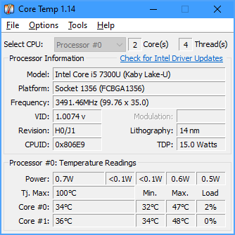 Core Temp main