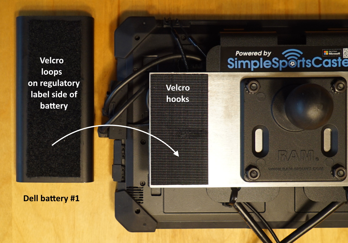 Attaching battery #1