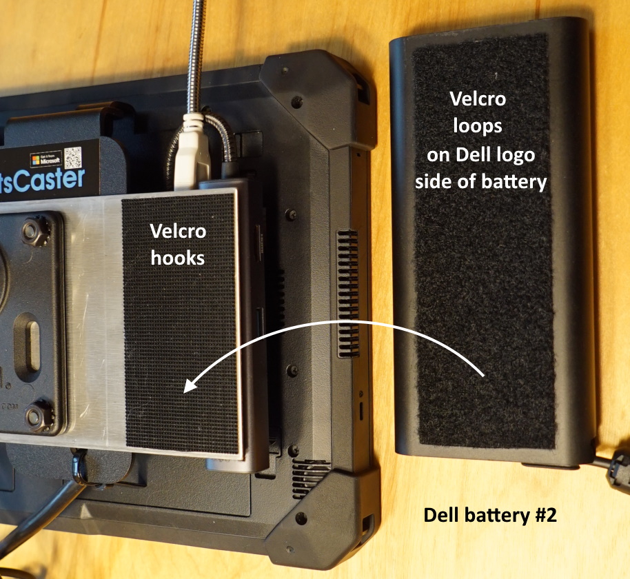 Attaching battery #2